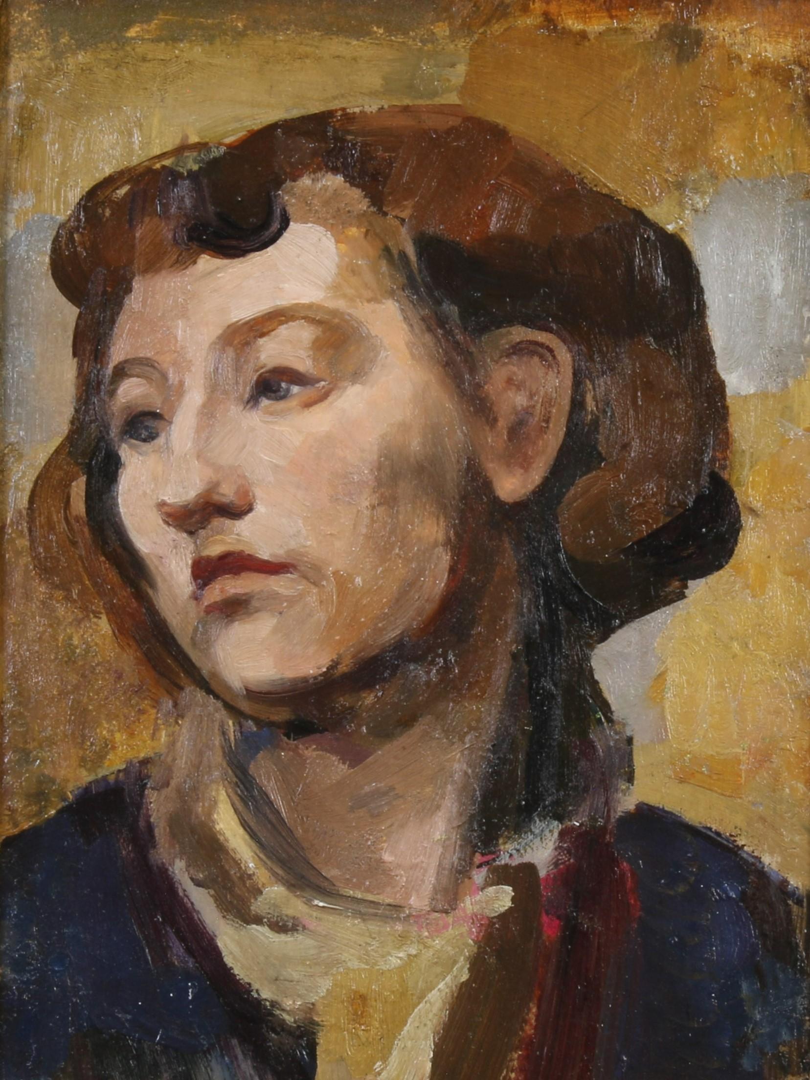 Ritratto di una signora - Portrait Painting Marrone di Neville Lewis