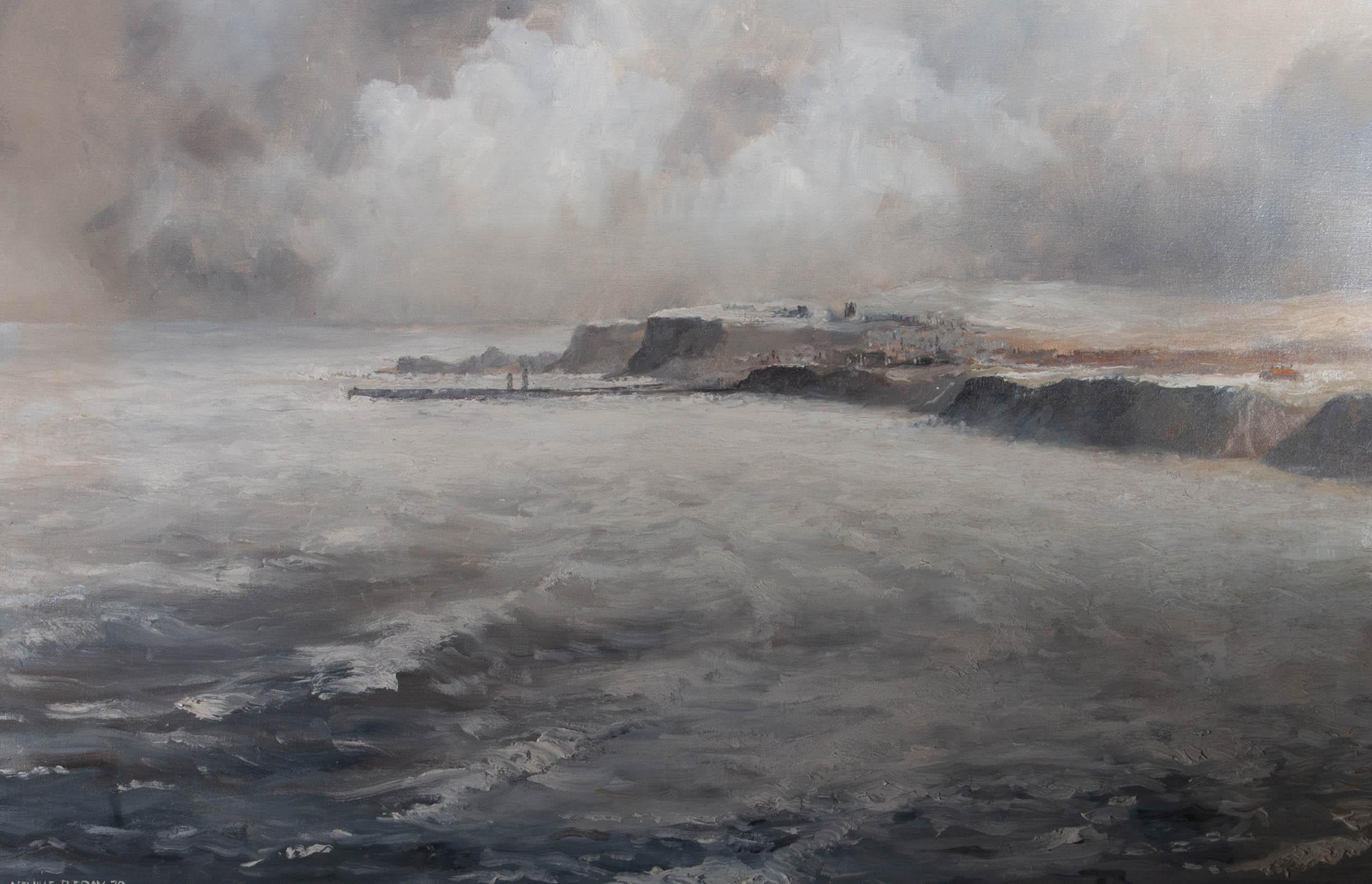 Neville R. Gray - 1972 Oil, Stormy Seascape 1