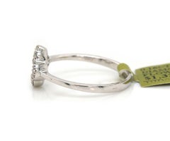 New 0.16ctw Diamond Open Quatrefoil Ring in 14K White Gold