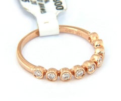 New 0.26ctw Diamond Bezel Set Anniversary Band Ring in 14kt Rose Gold