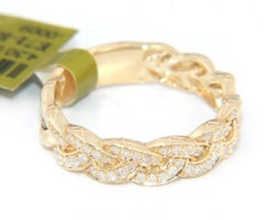 New 0.38ctw Diamond Braided Band Ring in 14K Yellow Gold