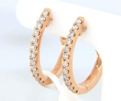New 0.47ctw Diamond Huggie Hoop Earrings in 14kr Rose Gold