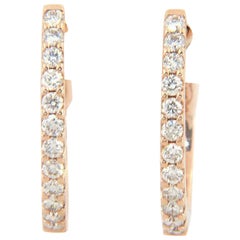 New 0.47ctw Diamond Huggie Hoop Earrings in 14kr Rose Gold