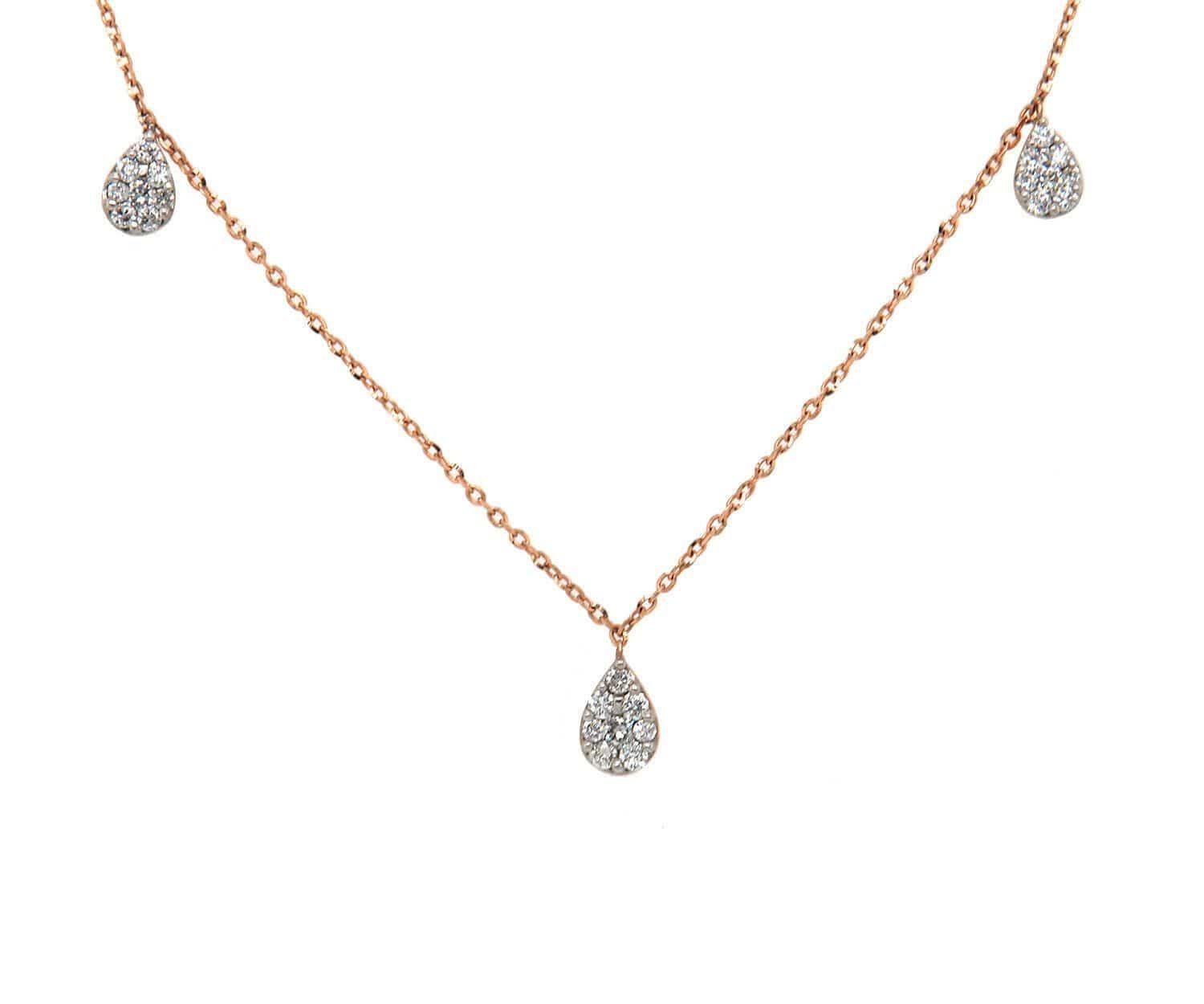 New 0.48ctw Diamond Teardrop Station Necklace in 14K

Diamond Teardrop Station Necklace
14K Rose Gold
Diamonds Carat Weight: Approx. 0.48ctw
Necklace Length: Approx. 18.0 Inches (Adjustable to 17 and 16 Inches)
Weight: Approx. 2.30 Grams
Stamped: