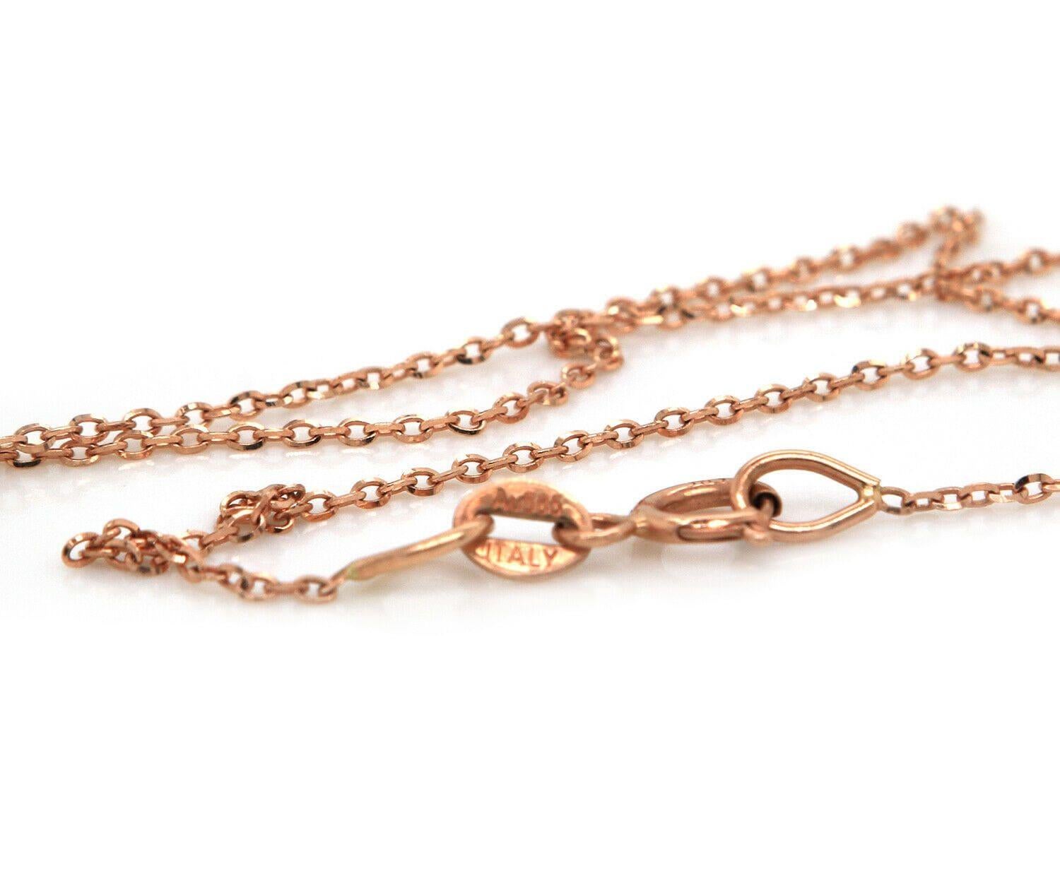 Women's New 0.48ctw Diamond Teardrop Station Necklace in 14K Rose Gold For Sale