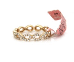 New 0.50ctw Diamond Twist Eternity Band Ring in 14K Yellow Gold
