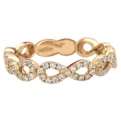 Memoryring mit 0,50 Karat Diamant im gedrehten Schliff aus 14 Karat Gelbgold