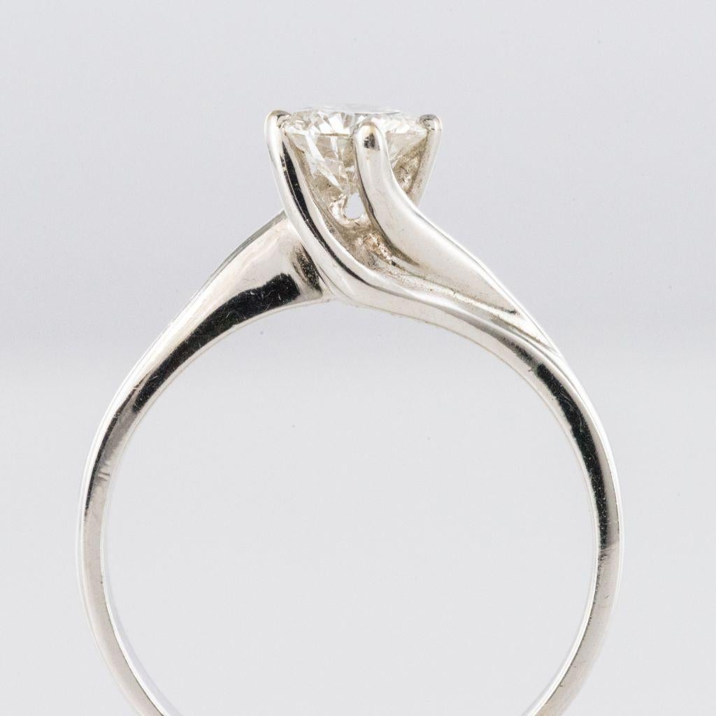 Modern 0.55 Carat Diamond Gold Solitaire Ring