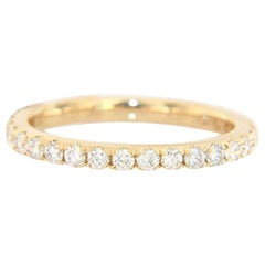 New 0.70ctw Diamond Wedding Band Ring in 14K Yellow Gold