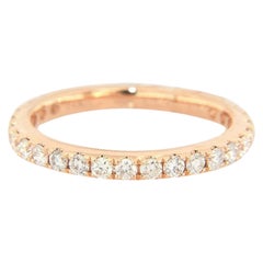 New 0.71ctw Diamond Wedding Band Ring in 14K Rose Gold