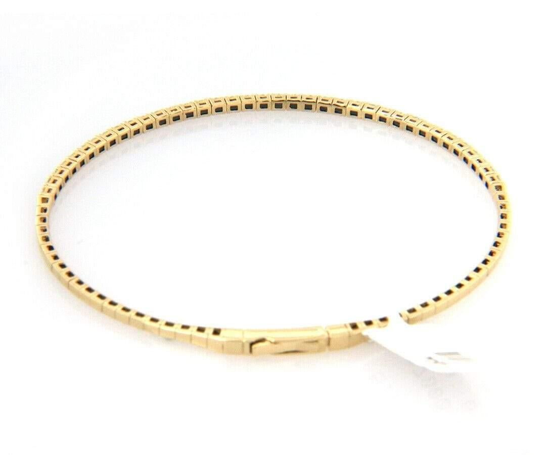 Flexibler Armreif aus 14 Karat Gelbgold mit 0,93 Karat Diamanten im Zustand „Neu“ in Vienna, VA