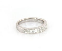 0.98ctw Baguette Sideways Six Stone Band Ring in 18K White Gold