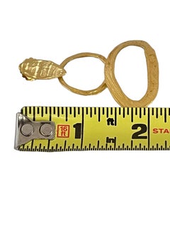 New 1 of a Kind, Handmade Heavily 14 - 16k Yellow Gold Plated Designer Earrings