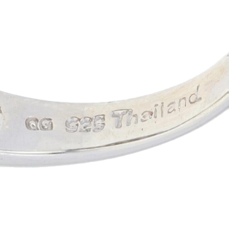 in vendita:  Nuovo anello con diamante bianco e nero a taglio singolo da 1,00ctw, bypass a grappolo in argento 5