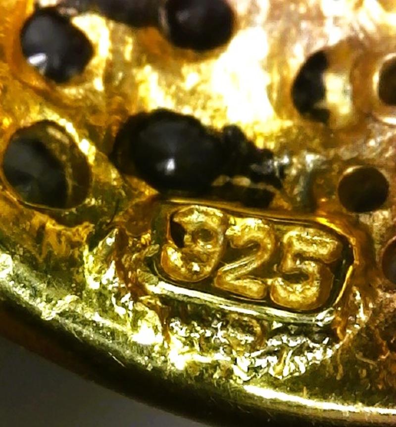 Nuevo Zafiro azul de 102,70 quilates y zafiro talla diamante Pendiente de oro de 18 quilates PL Sterl en venta 5