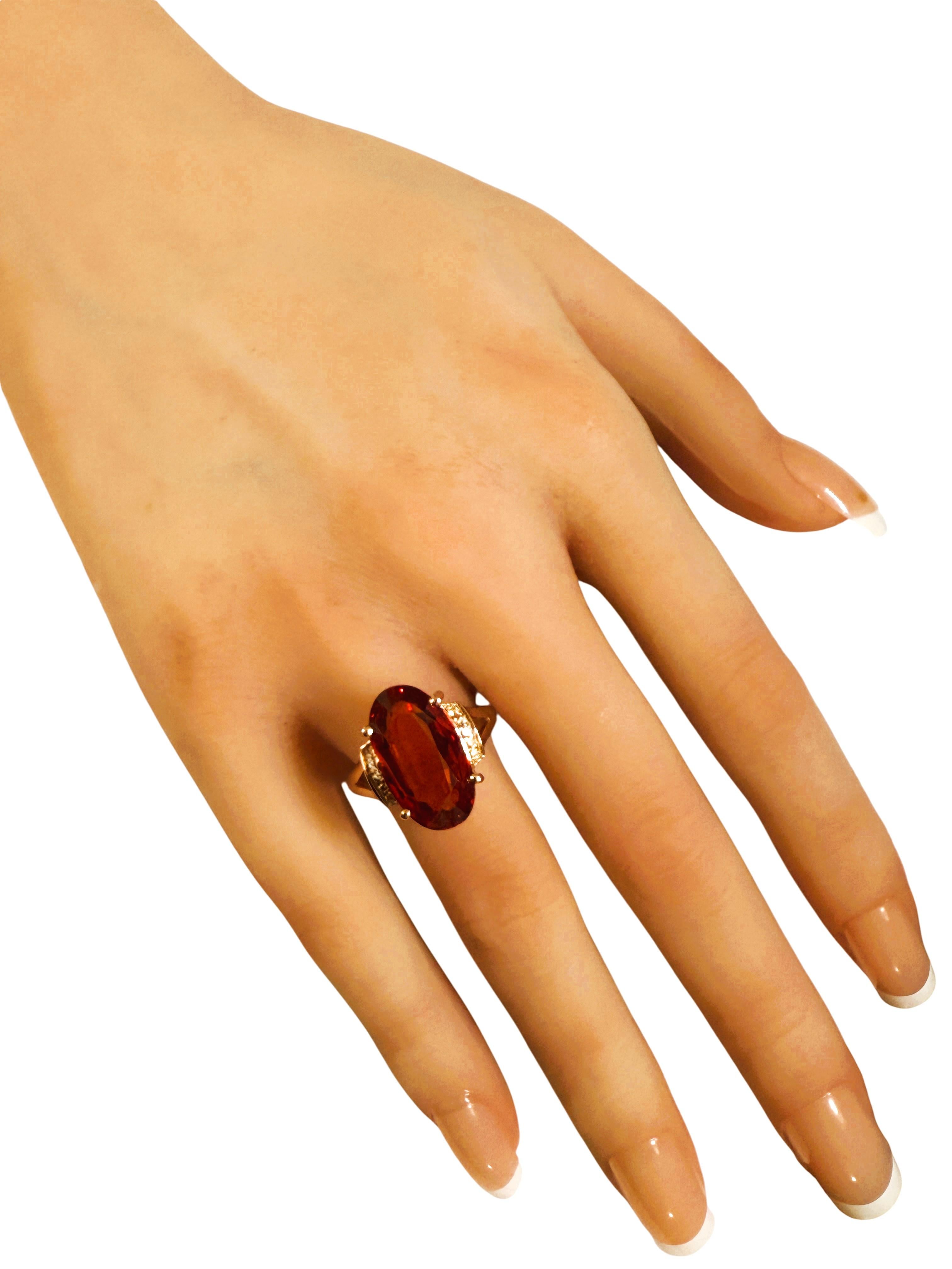 Neu 10.85 Karat Sonnenuntergang Saphir & Diamantschliff Saphir R Gold PL Sterling Ring Damen im Angebot