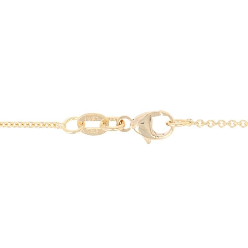 1.21 Carat Round Brilliant Diamond Necklace, 18 Karat Yellow Gold Solitaire In New Condition In Greensboro, NC