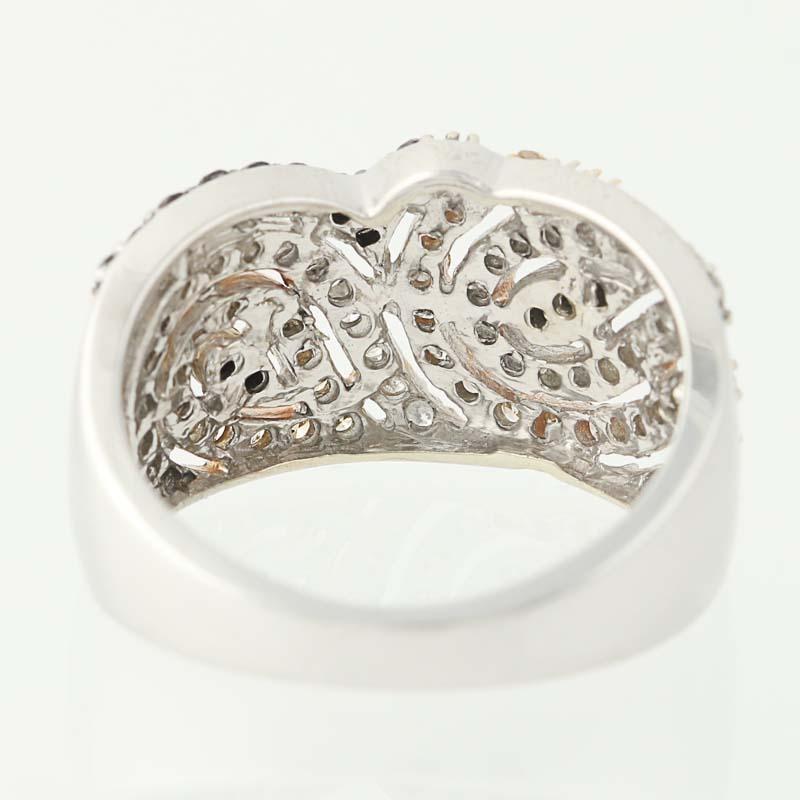 1.26 Carat Round Brilliant Diamond Ring, 14 Karat White Gold Paisley Swirl In New Condition In Greensboro, NC