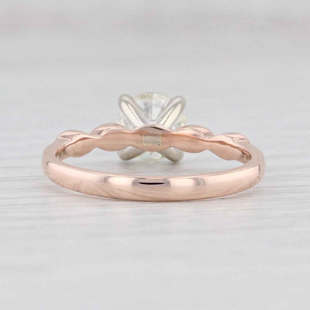 Women's New 1.26ctw VS2 Round Diamond Engagement Ring 14k Rose Gold Size 7.25 For Sale
