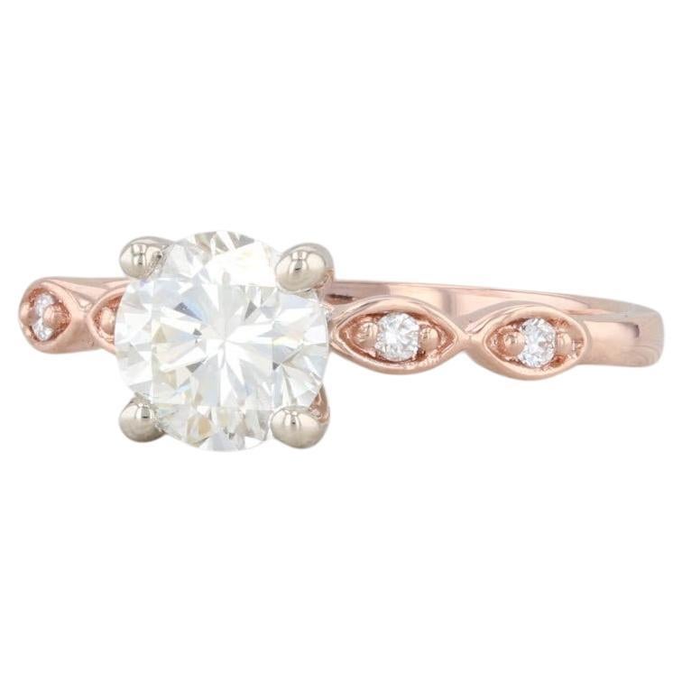 New 1.26ctw VS2 Round Diamond Engagement Ring 14k Rose Gold Size 7.25 For Sale