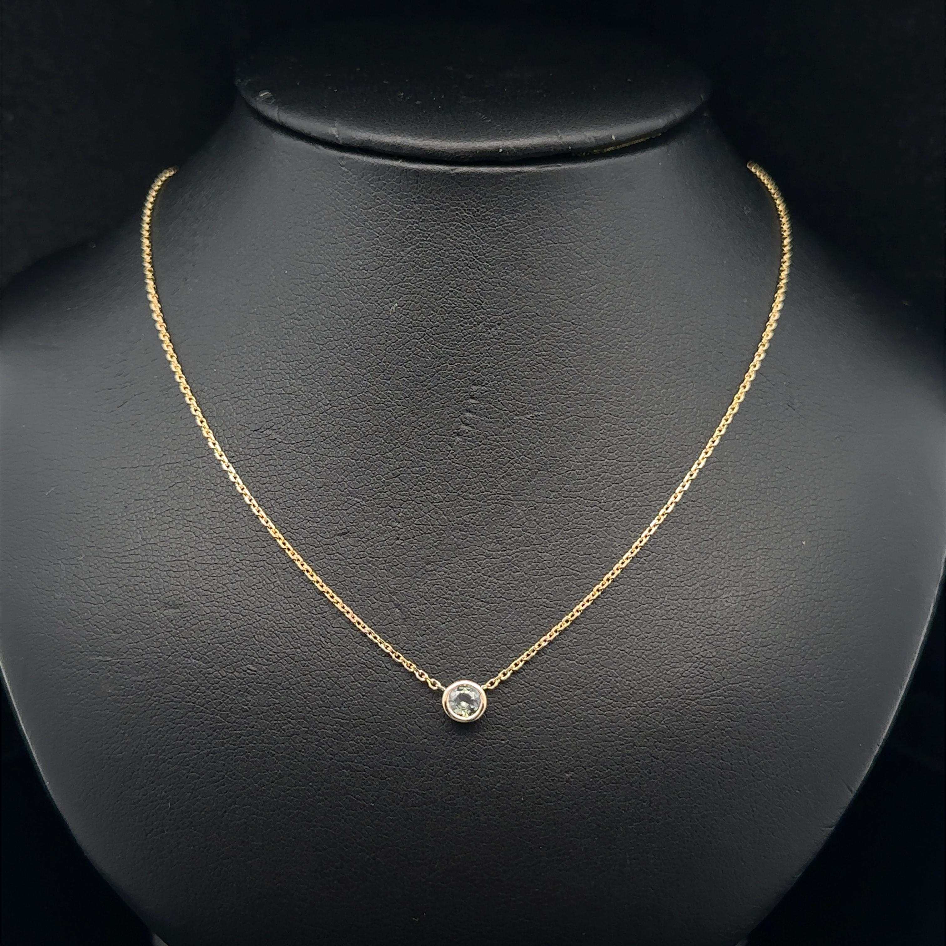 Brilliant Cut New 14k Gold 0.24ct Brazil Color Change Alexandrite Solitaire Pendant Necklace For Sale