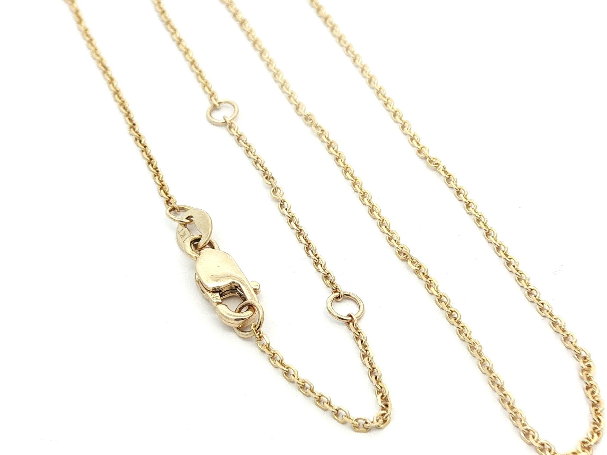 New 14k Gold 0.24ct Brazil Color Change Alexandrite Solitaire Pendant Necklace In New Condition For Sale In Montclair, NJ