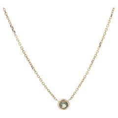 New 14k Gold 0.24ct Brazil Color Change Alexandrite Solitaire Pendant Necklace