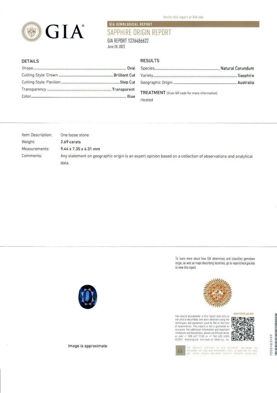 New 14K Gold 3.23ctw GIA Ceylon Oval Blue Sapphire & Round Diamond Halo Ring For Sale 6