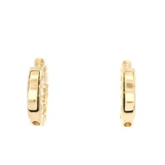 New 14k Gold .40ctw Diamond Petite Fancy Huggie Hoop Earrings w/ Push Clasp