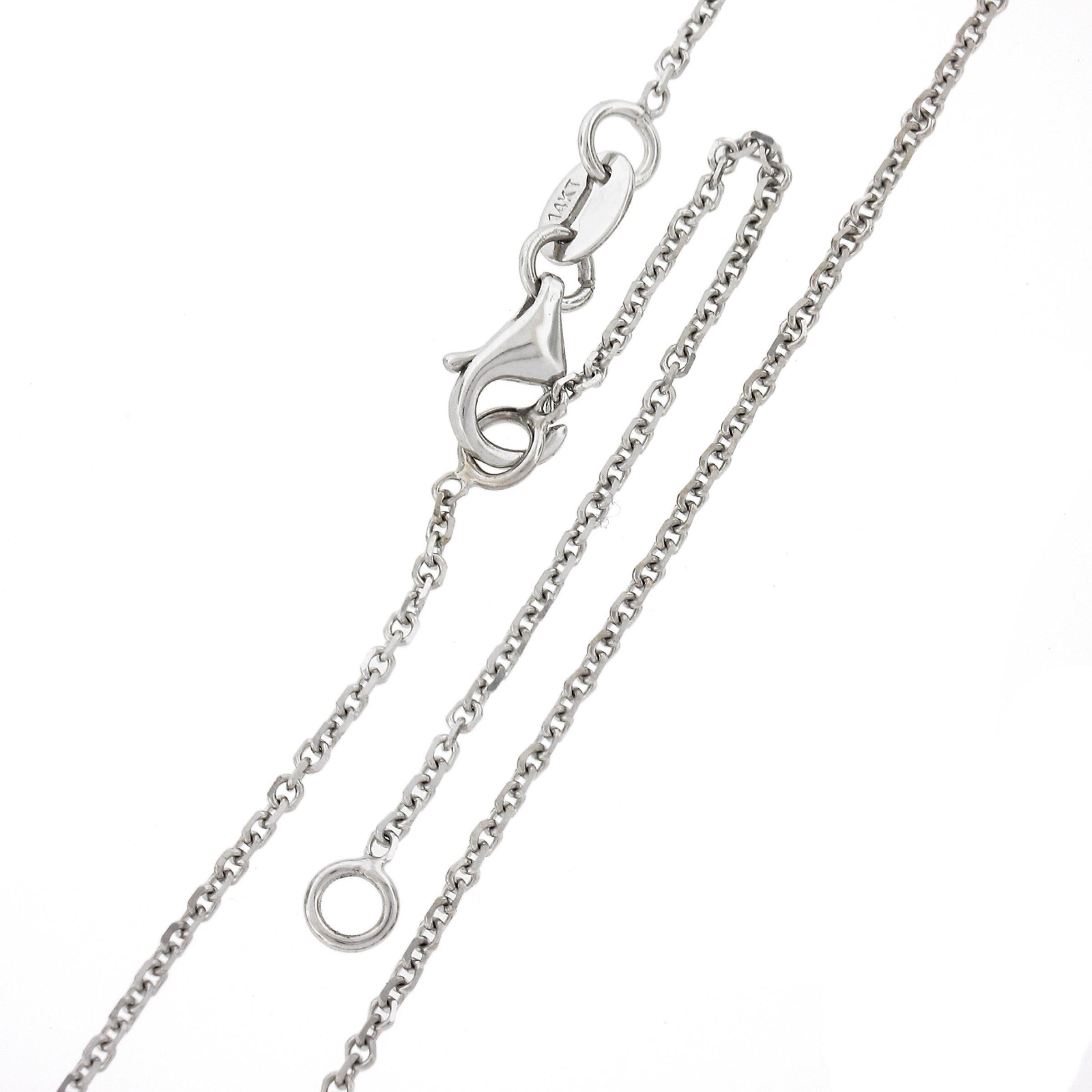 New 14k Gold 5.76ct Oval Aquamarine & Diamonds Halo Pendant & Adjustable Chain For Sale 2