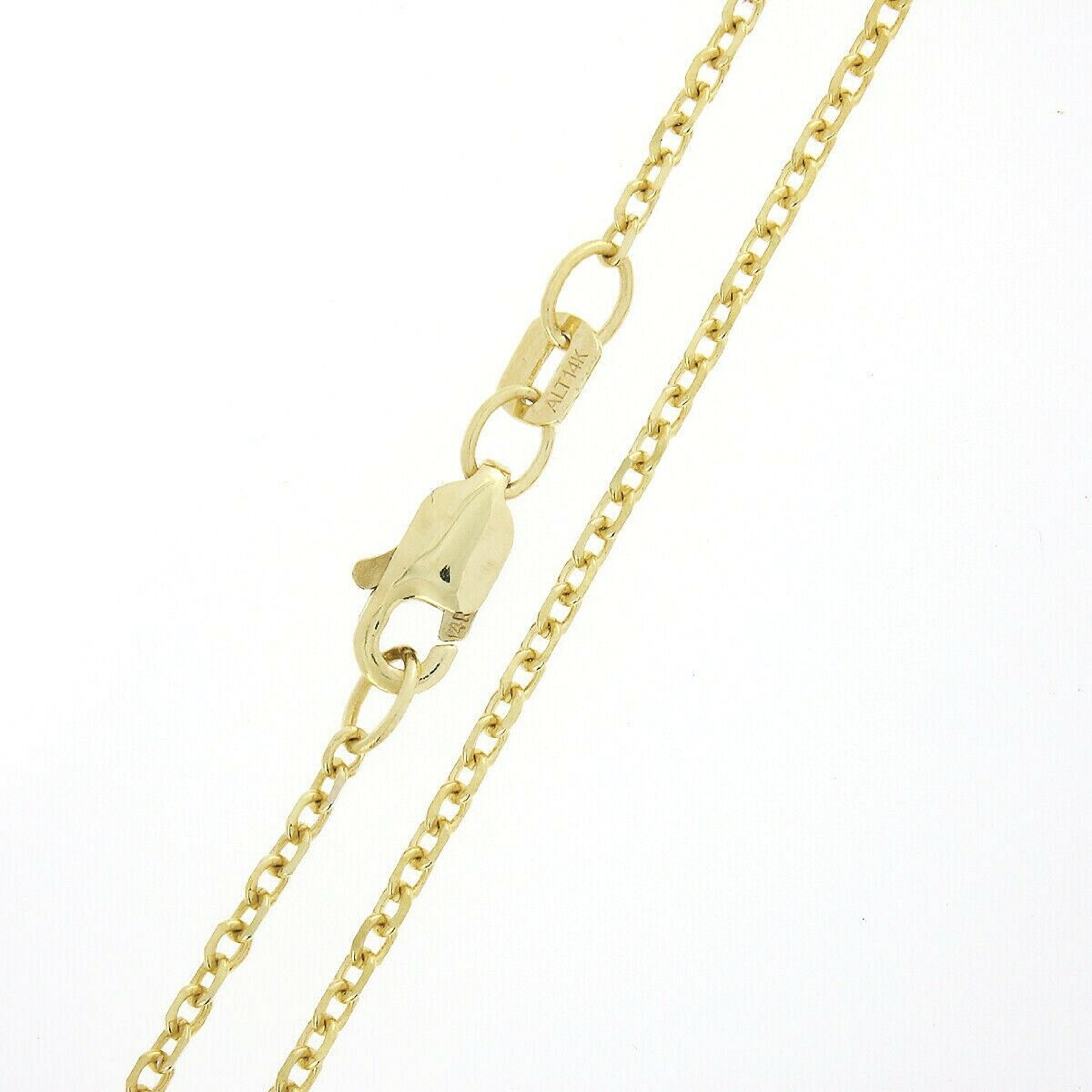 Collier pendentif solitaire en or 14 carats avec saphir à cœurs bleus et jaunes en zone certifiée GIA, neuf en vente 2