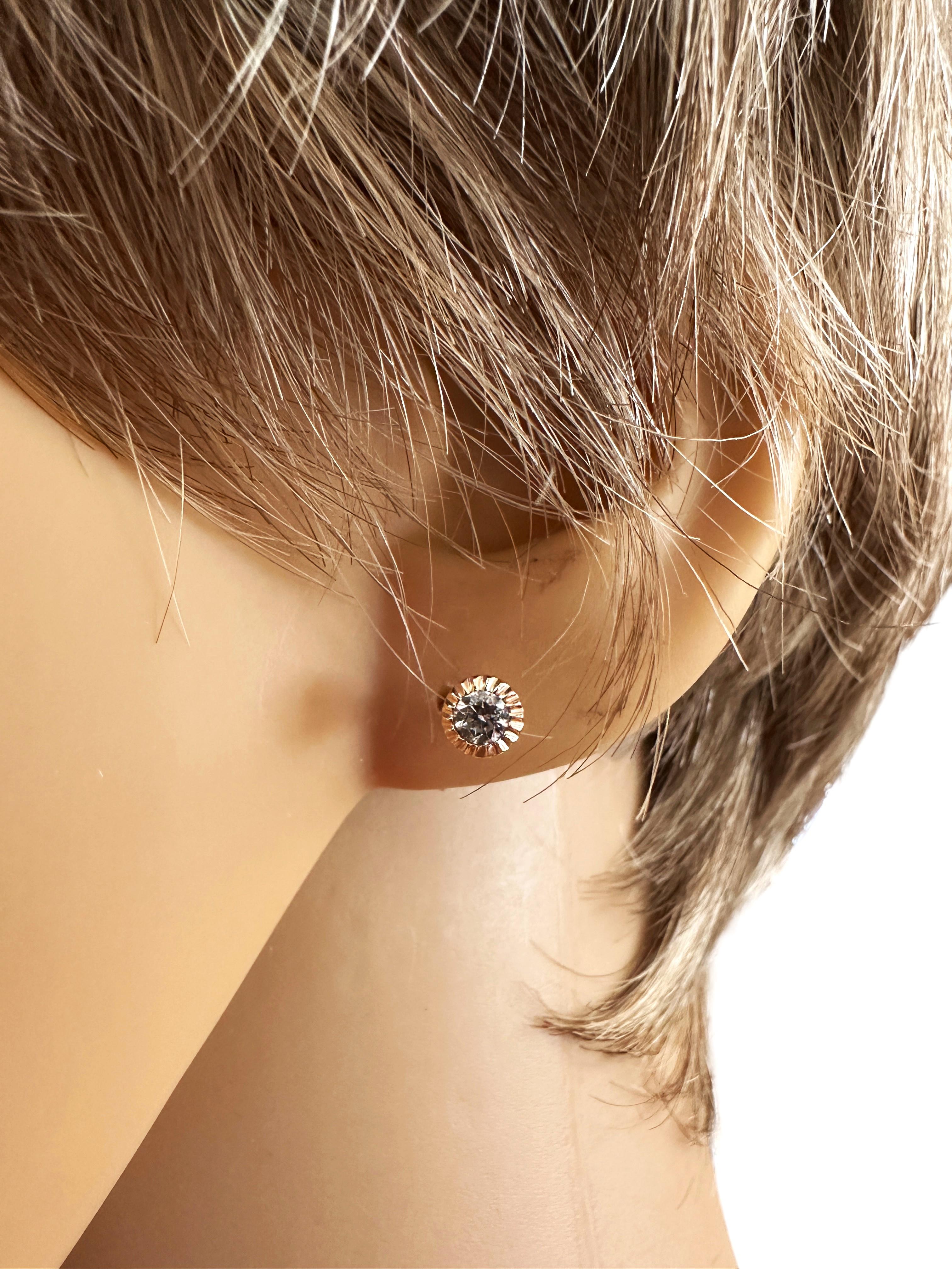 Neuer 14k Roségold Diamant-Anhänger-Halskette mit passenden Ohrringen Damen im Angebot