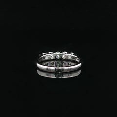 New 14k White Gold 0.64ct Round Diamond 5 Stone Stack Classic Band Ring