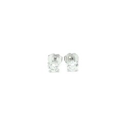 New 14k White Gold 0.71ctw Martini 4 Prong Set H VS Diamond Stud Earrings (Orecchini con diamanti)