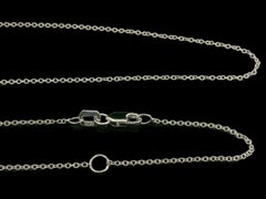 New 14k White Gold 0.72ct Round Diamond Solitaire Slide Pendant 16" 18" Necklace