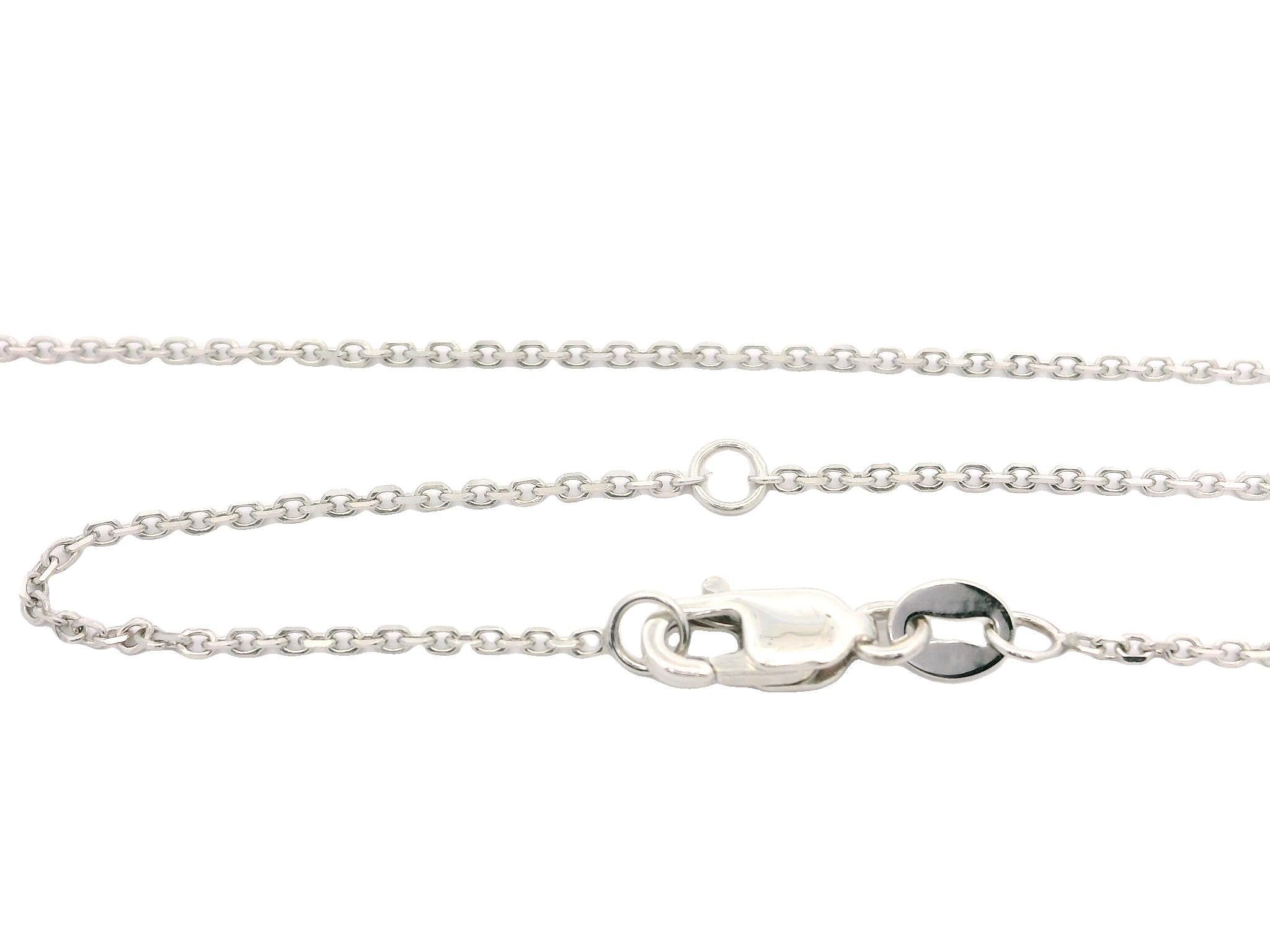 Neu 14k Weißgold 1,44ctw Kissenschliff Smaragd mit Diamant-Halo-Anhänger Halskette im Angebot 6