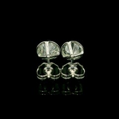New 14k White Gold 1.68ctw Round Bezel Martini Set Diamond Classic Stud Earrings
