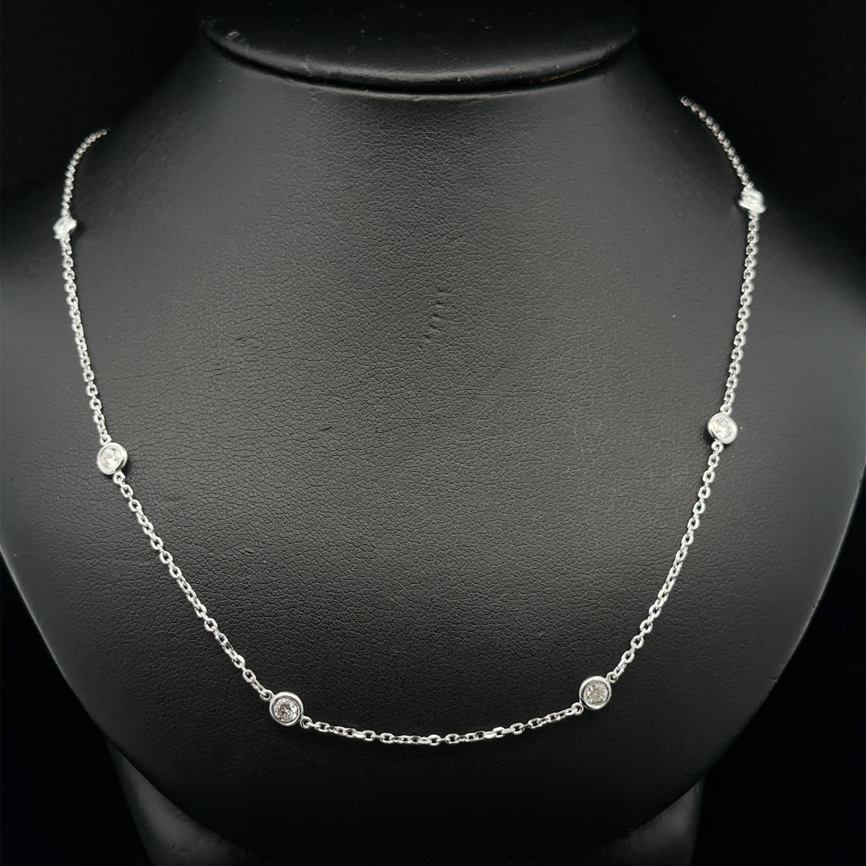 Taglio brillante New 14k White Gold 1ctw Round Diamond 17.5