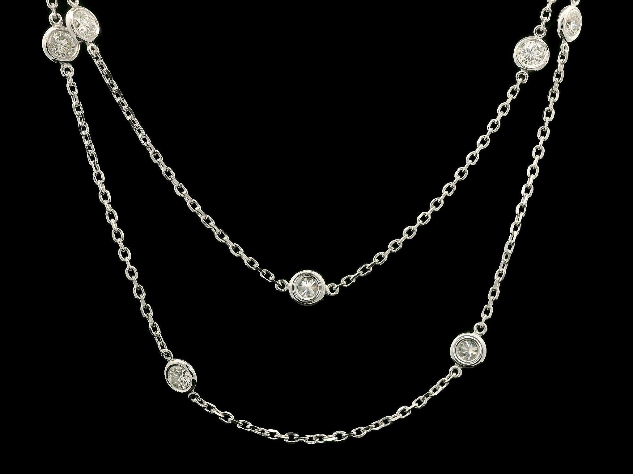 New 14k White Gold 1ctw Round Diamond 17.5