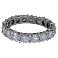 New 14K White Gold 2.70ct Diamonds Eternity Ring Anniversary Wedding Pinky