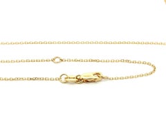 New 14k Yellow Gold 0.17ctw Sapphire & Diamond Evil Eye Slide Pendant Necklace