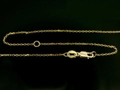 New 14k Yellow Gold 0.51ct Diamond Solitaire Slide Pendant Adjustable Necklace