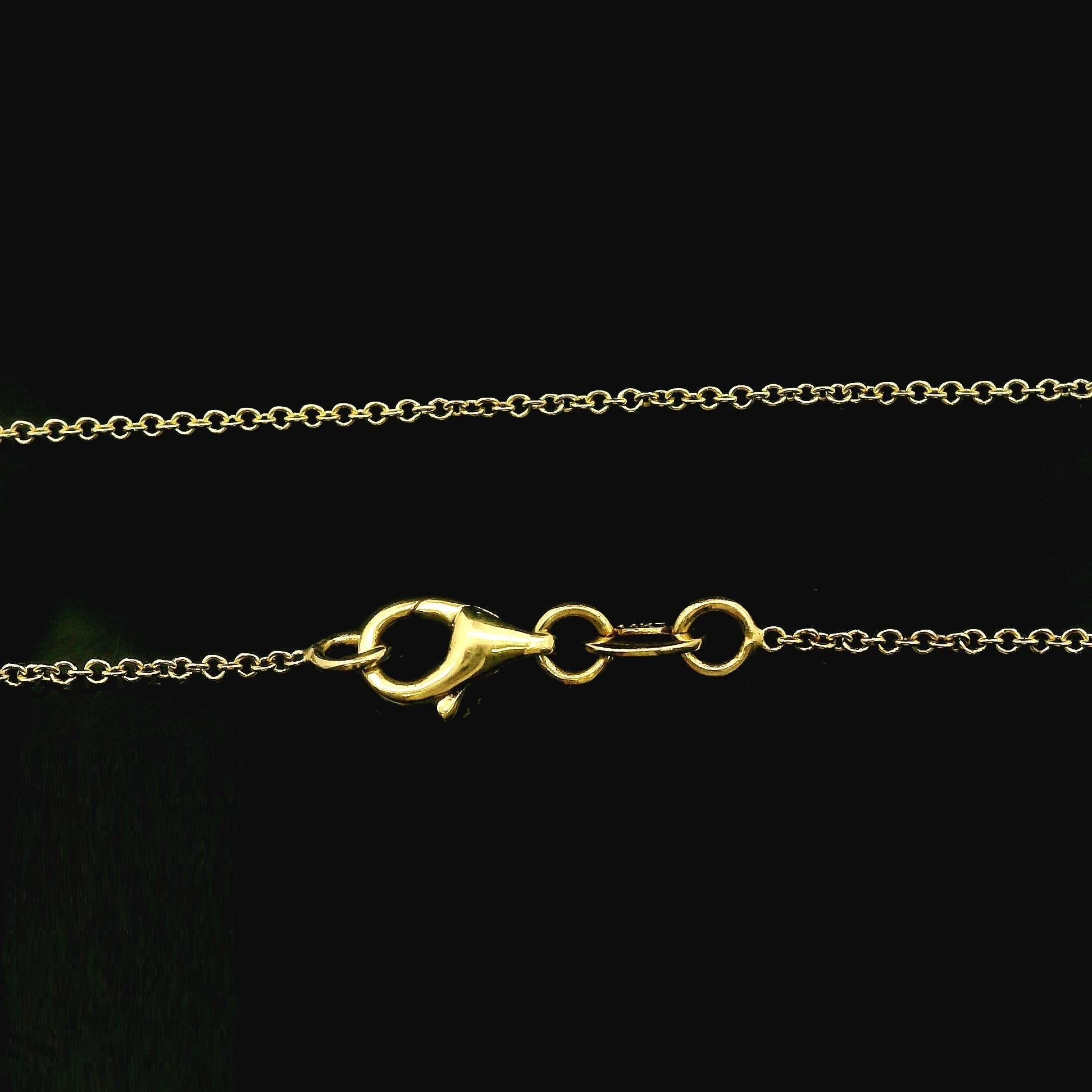 Pendentif solitaire réglable en or jaune 14 carats avec diamants ronds de 0,68 carat Pour femmes en vente