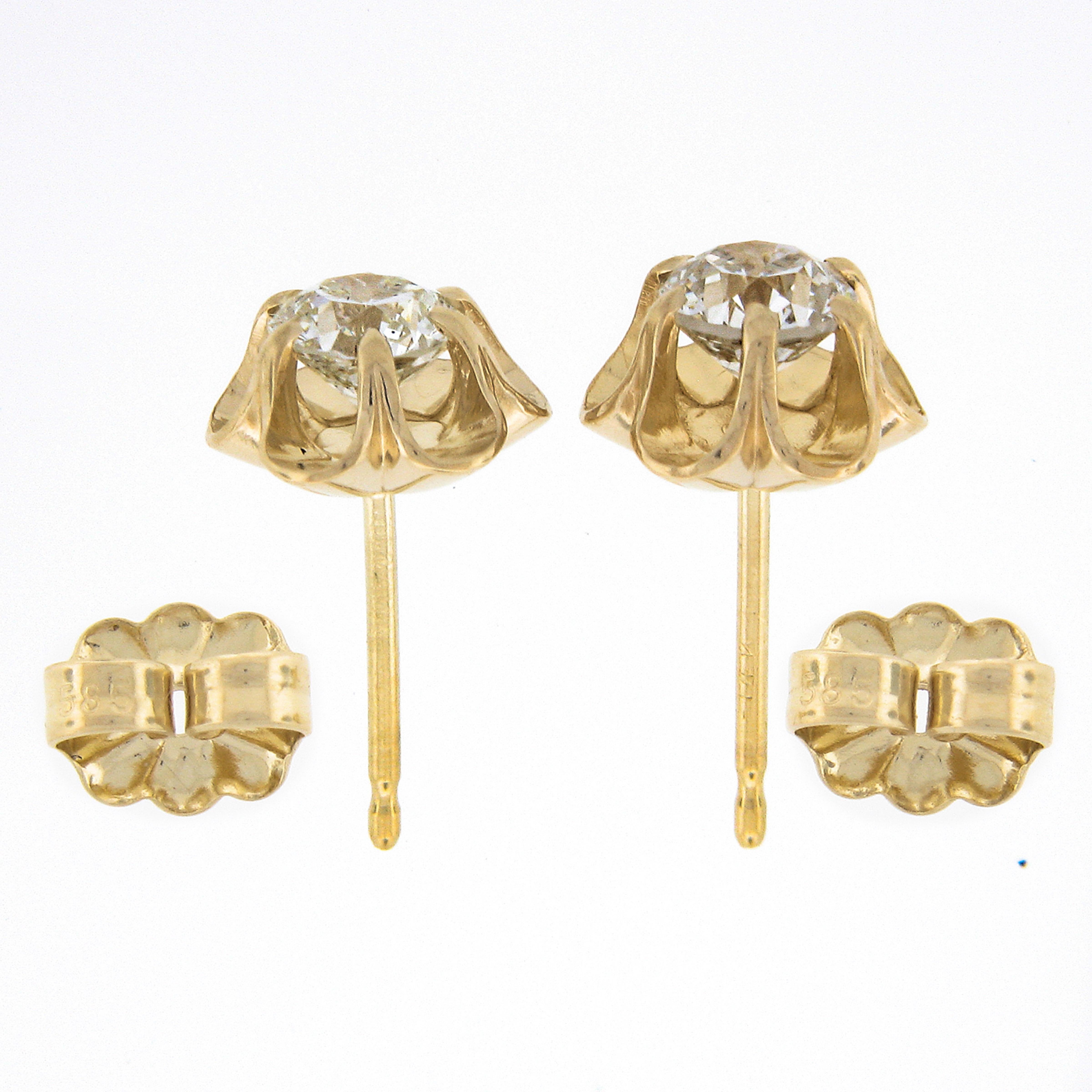 buttercup setting earrings