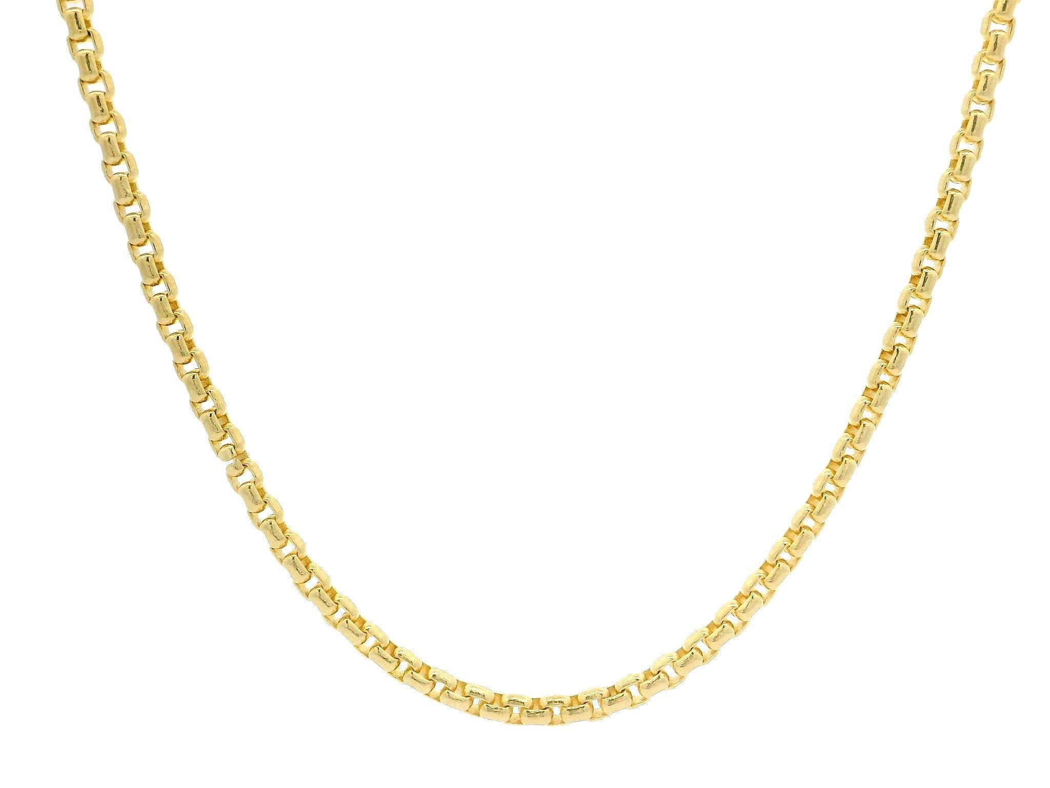 Material: Oro amarillo macizo de 14 quilates
Peso: 8,45 gramos
Tipo de cadena: 18