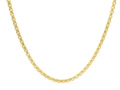 New 14k Yellow Gold 18" 1.6mm Beveled Box Link Chain Necklace