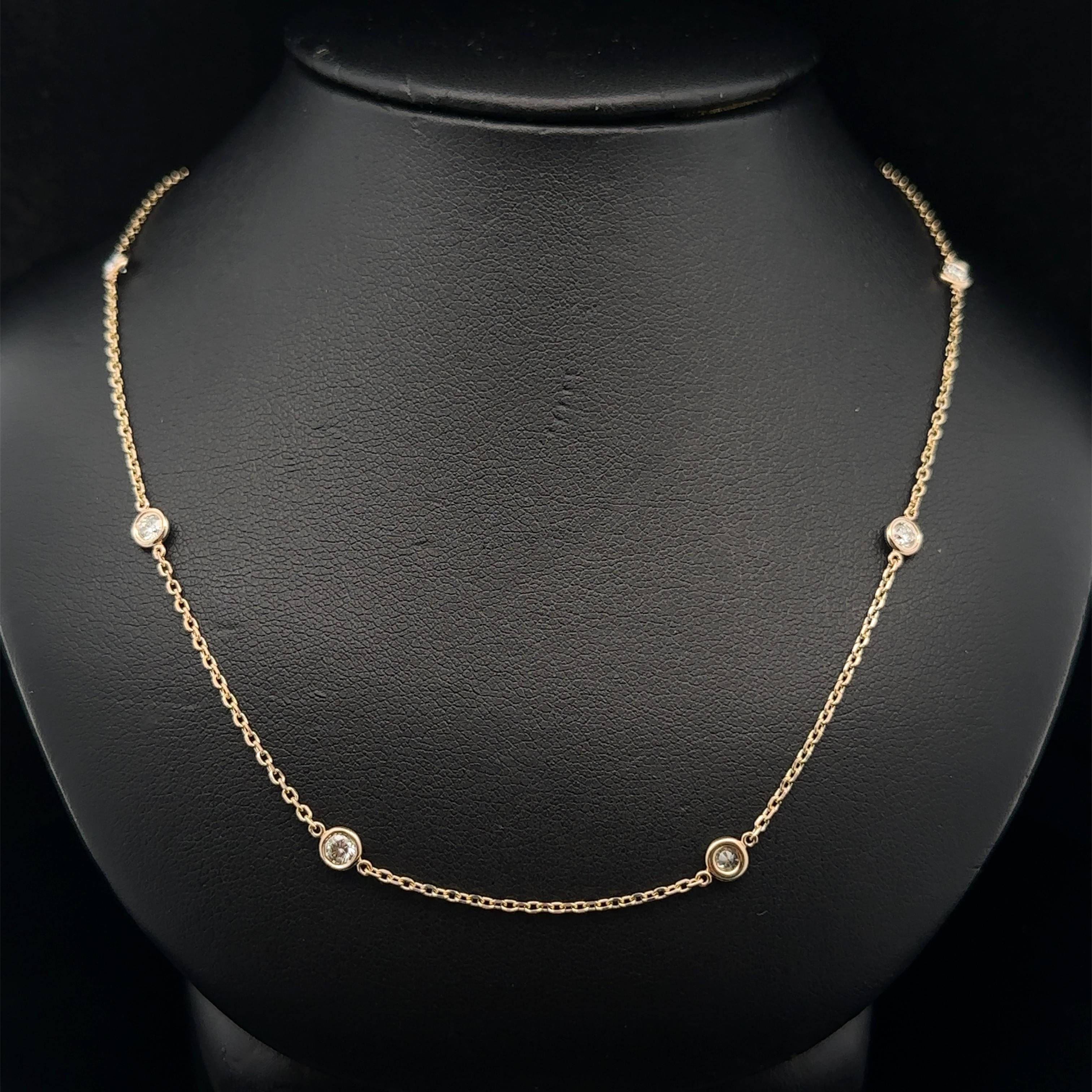 Women's New 14k Yellow Gold 1ctw Round Diamond 18