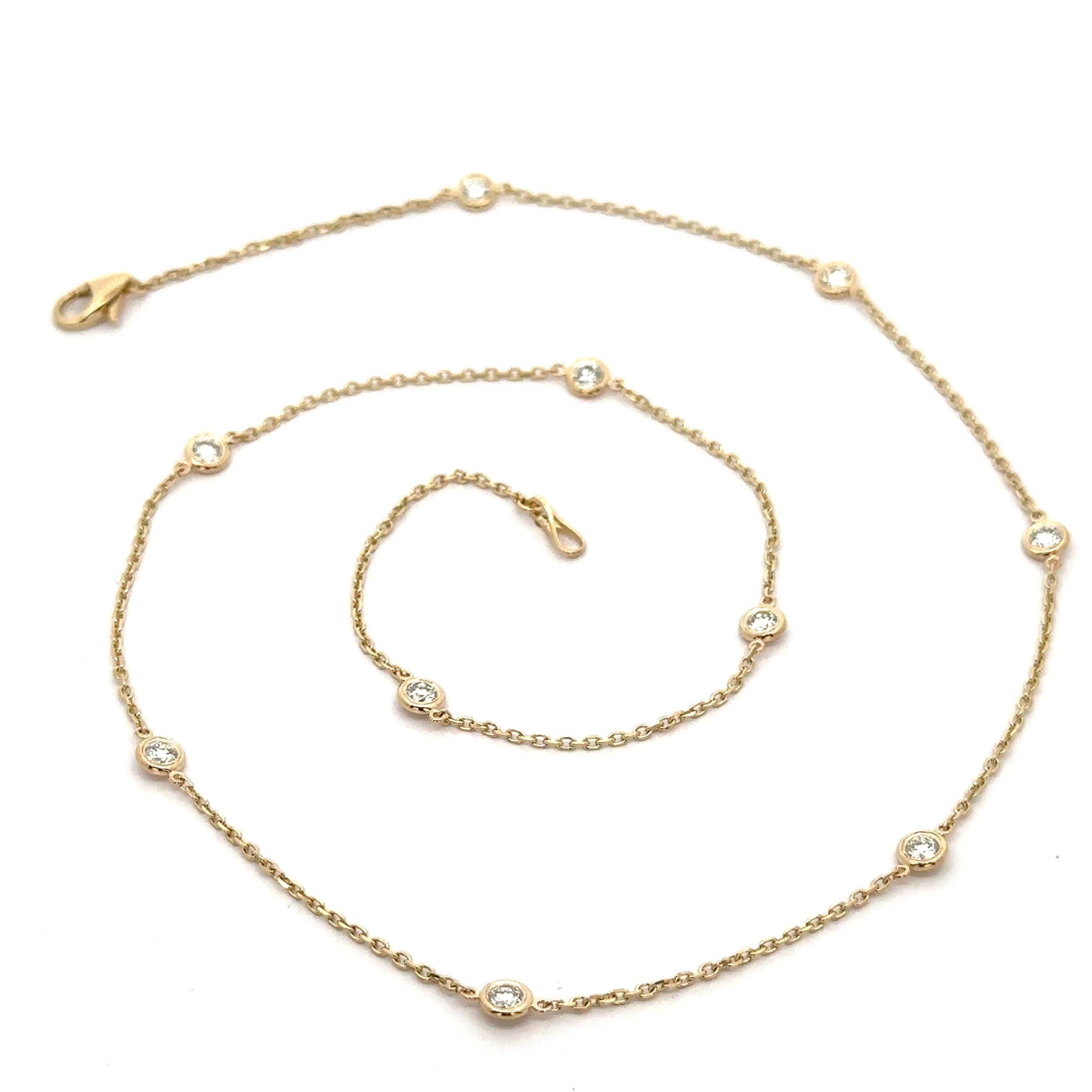 New 14k Yellow Gold 1ctw Round Diamond 18
