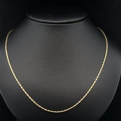 New 14k Yellow Gold 20" Fancy Diamond Cut Rounded Link Chain Necklace
