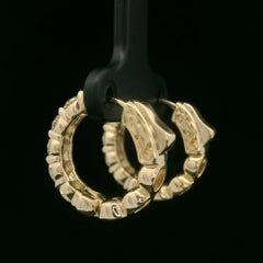 New 14k Yellow Gold 2.19ctw 10 Large Diamond Classic Hoop Huggie Push Earrings